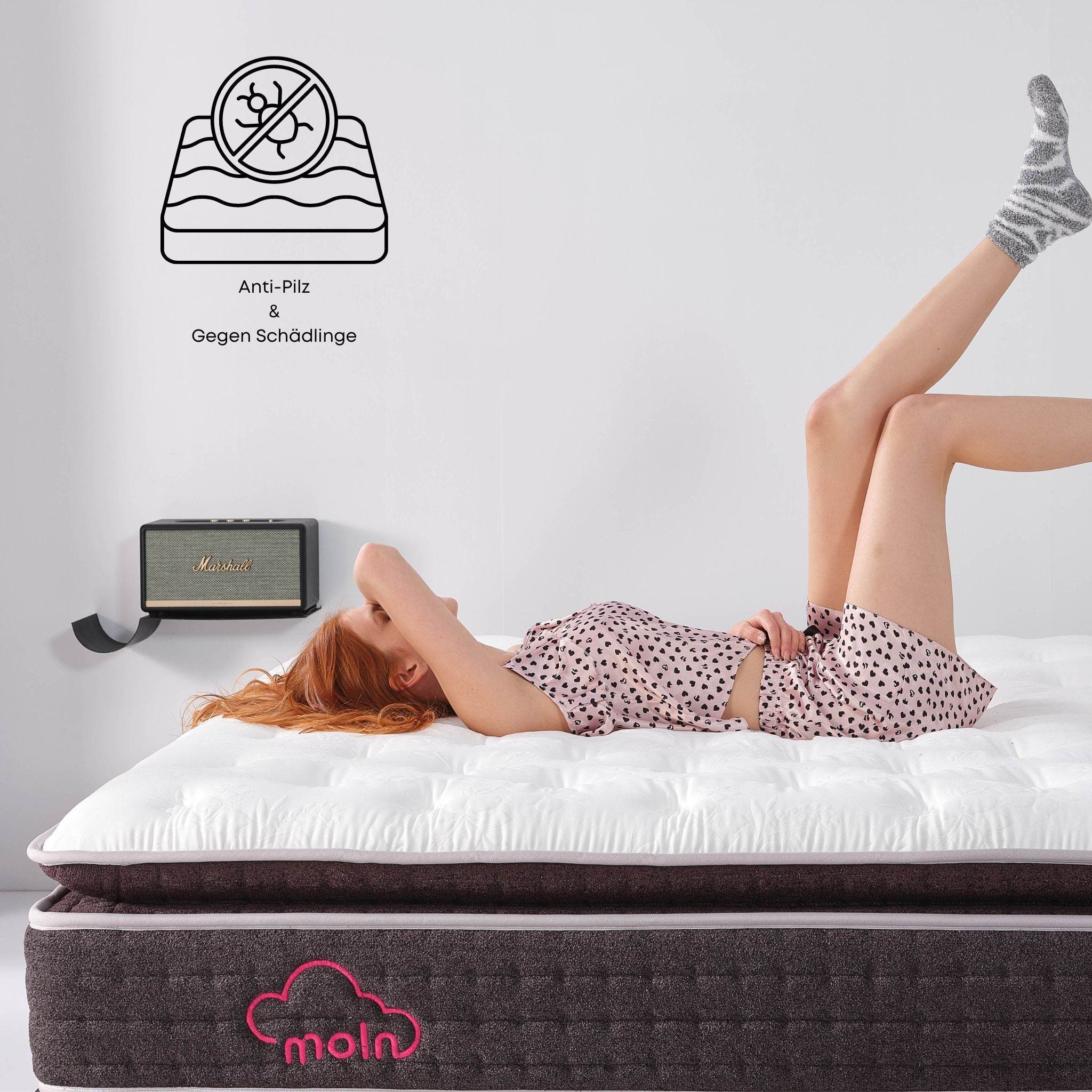 Moln Berta – Pocket-Federkern-Matratze 140×200 & 160×200 – Wolkenweich Premium Komfort