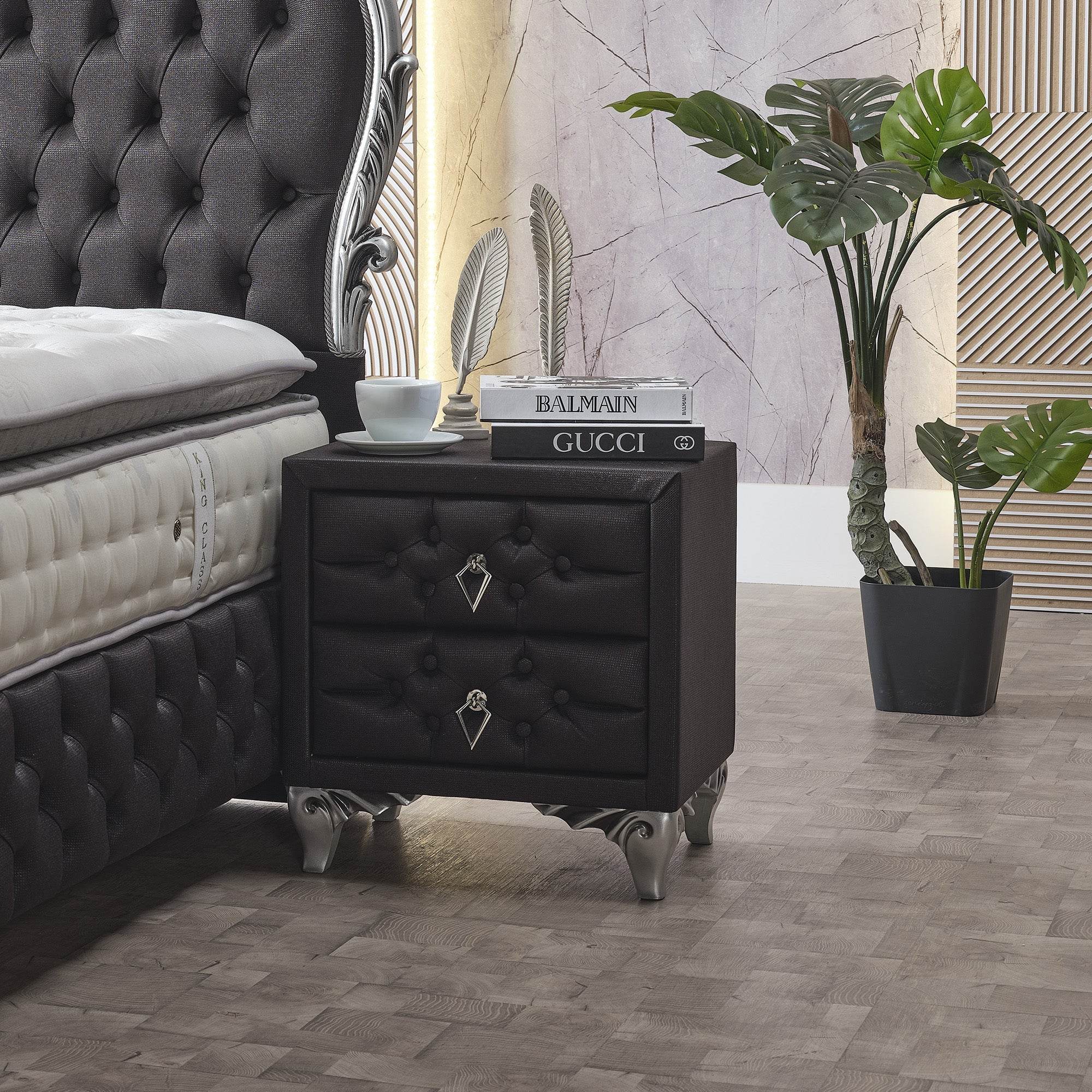 Rixoss Boxspringbett mit Stauraum | H3 Komfortmatratze & Samtgefühl | Modernes Polsterbett