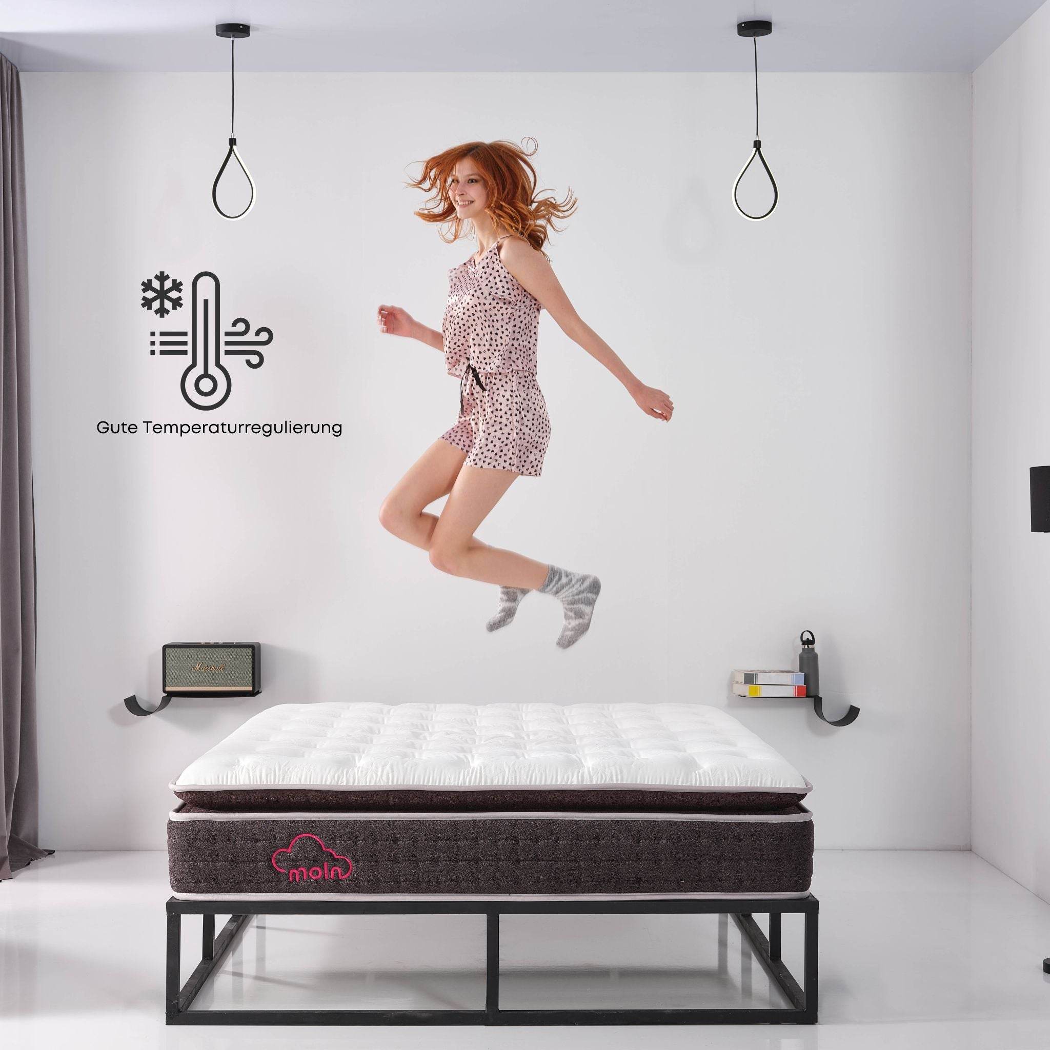 Moln Berta – Pocket-Federkern-Matratze 140×200 & 160×200 – Wolkenweich Premium Komfort